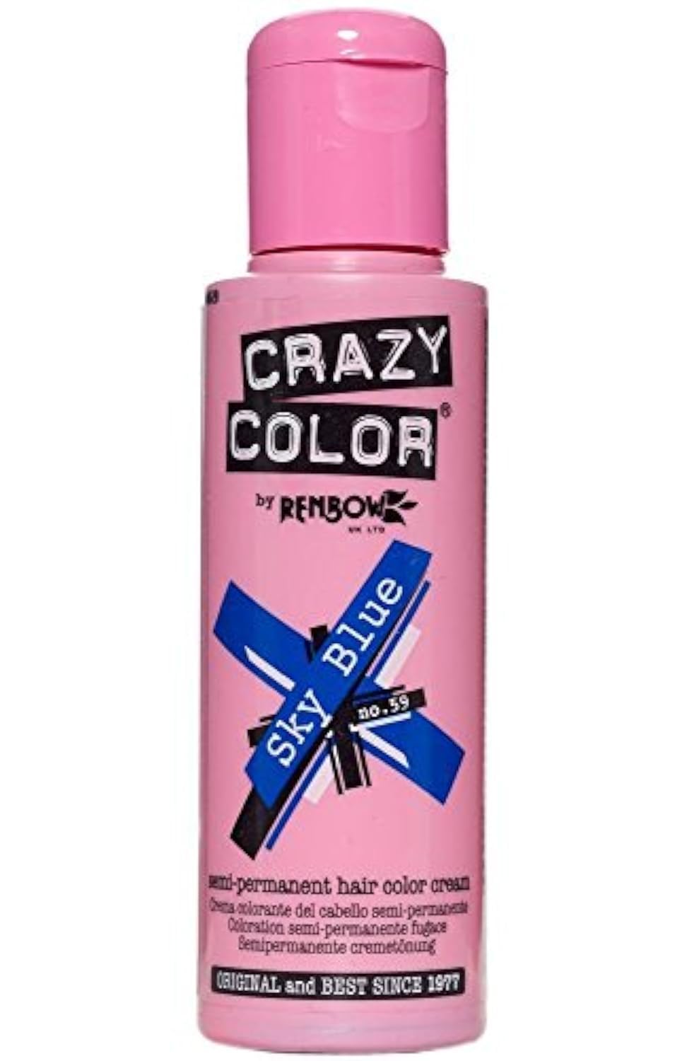 X2 Crazy Color Semi-Permanent Colour Hair Dye 100ml (Sky Blue)