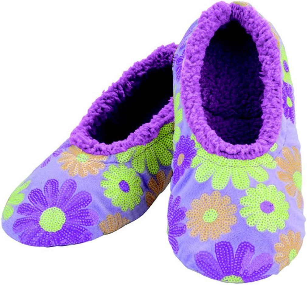 snoozies sequin slippers