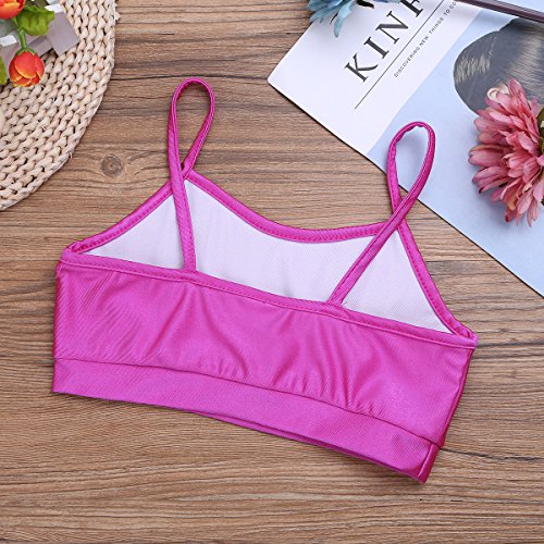 image for YiZYiF Childrens Girl Polka Dot Strappy Top Bra and Shorts set for Swi