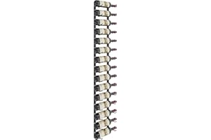 W Series Pro Wine Rack 5 Wall Mounted Metal Bottle Storage, Stylish Modern Wine Storage with Label-Forward Design (15 Bottles