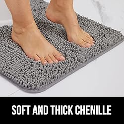 GORILLA GRIP Bath Rug Mat, Thick Soft Absorbent