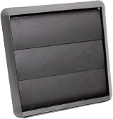 Kair Black 100mm Gravity Wall Vent Grille with Front Cover 155mm view 2