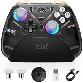 Aolion gaming K20 Wireless Controller for Switch 2/Switch/PC with Dock | Hall Effect Joysticks, 3-Stage Hall Triggers, 1000Hz Polling, Swappable D-Pad, Programmable Back Buttons