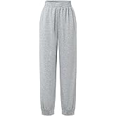 JEPWUT Women's Casual Sweatpants with Elastic High Waist Loose Fit Jogger Bottoms for Autumn Loungewear