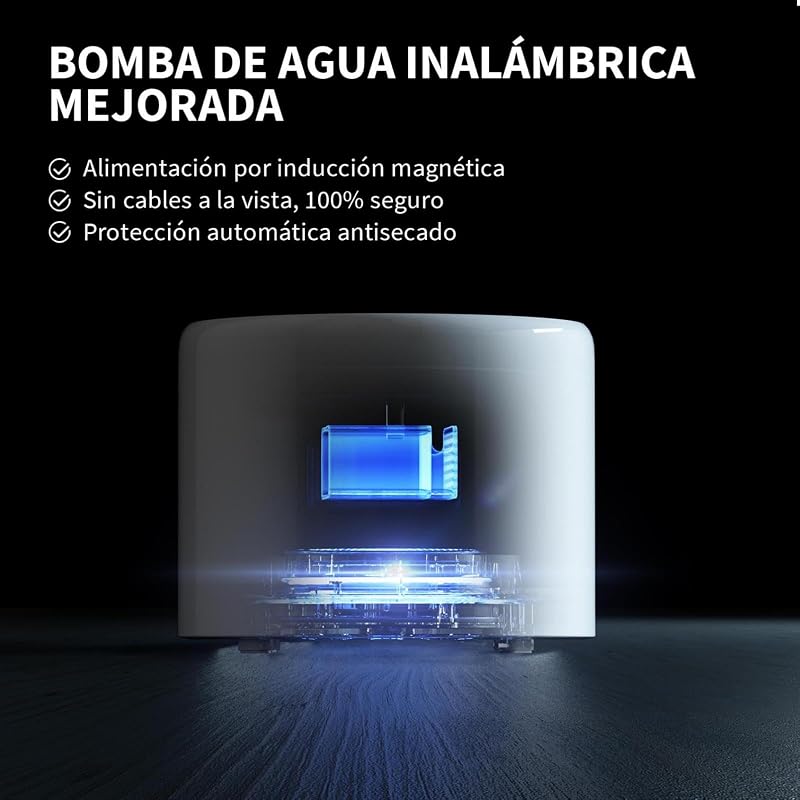 Fonte EVERSWEET para gatos, aço inoxidável, bomba sem fios, controlo por aplicação, bebedor de 1,8L para gatos/cães, ultra-silencioso, filtro triplo, 3 fluxos de água, não é fácil de reter bactérias