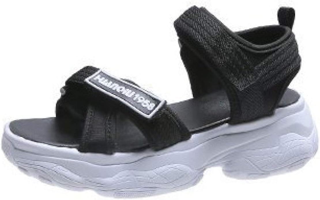 Amazon.com | Sandals for Women Platform, Stylish Comfortable Travel Hook and Loop Ankle Strap 