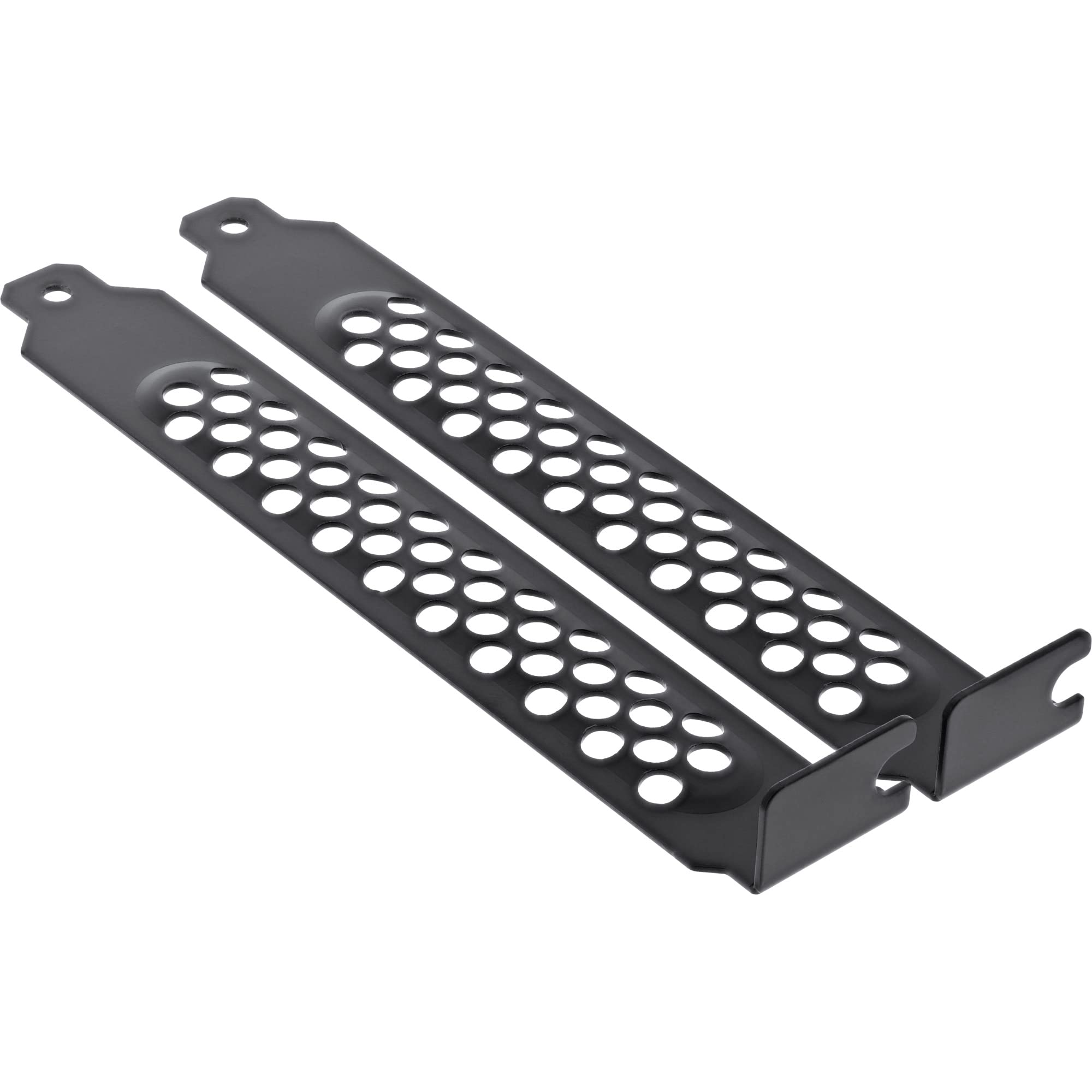 InLine® 66641B Slot Bracket Perforated Black Pack of 2