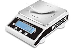Hochoice Lab Digital Precision Analytical Balance 5000g x 0.01g | Weighs Grams, Ounces, Pounds and Carats | 0.01g Precision Electronic Scientific Scale for Laboratory, Jewelry, Businesses