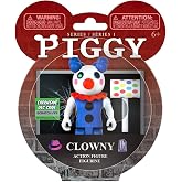 PIGGY Action Figure - Clowny Articulated Buildable Action Figure Toy, Series 1 Collectible