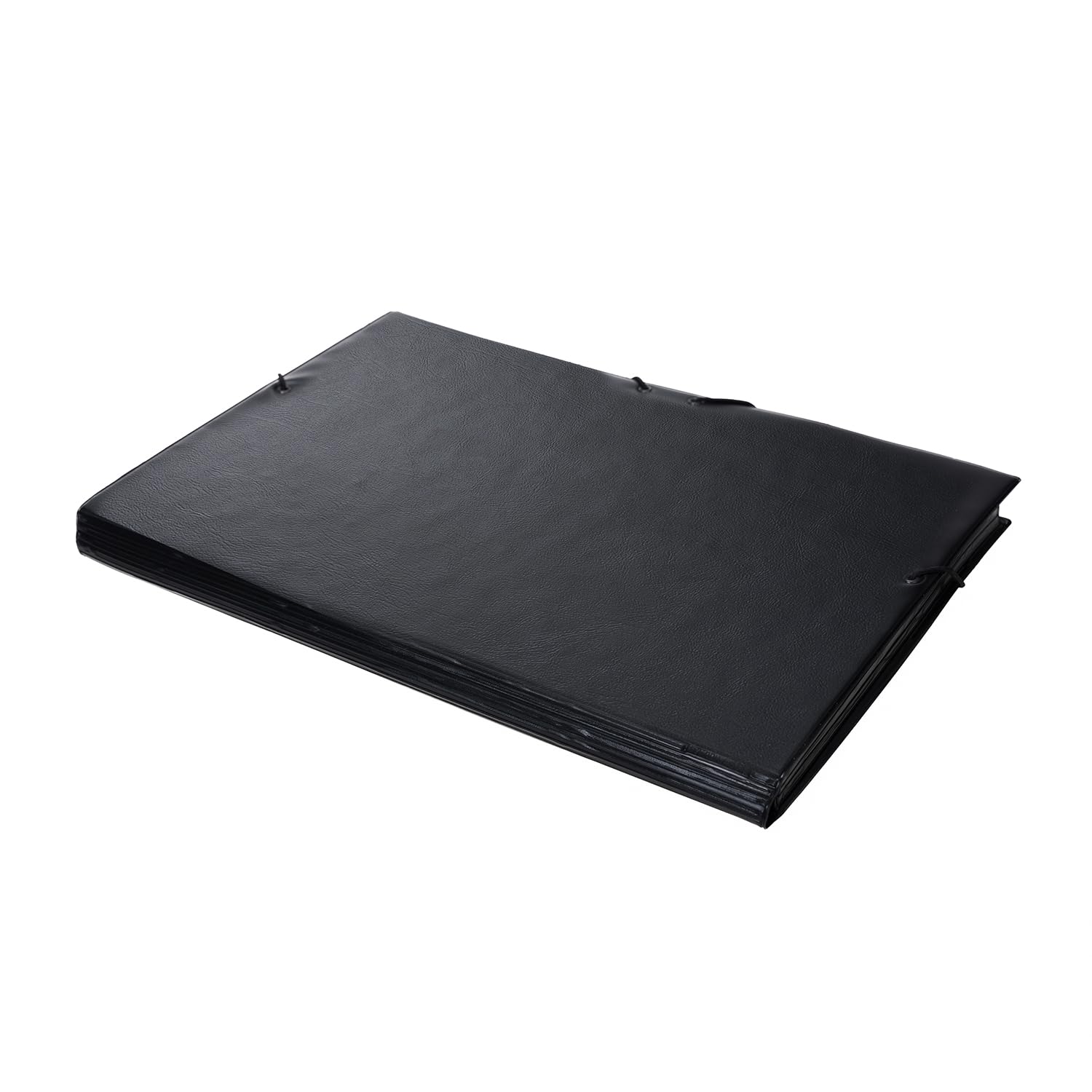 Grafoplás | PVC Folder | Black | Extended Folio | Three Flaps | Elastic Closure | Perfect for Legal Documents | 38 x 28 cm
