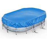 16x10 Oval Pool Cover for 14x8 to 16x10 Bestway&amp;Coleman Above Ground Pools | Tear-Resistant &amp; Windproof 5-Layer Heavy-Duty PE Solar Above Ground Pool Cover for Rectangle or Oval Pools