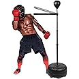 VEOCORE Boxing Bar with Punching Bag, Height Adjustable Boxing Spinning Bar, Freestanding Boxing Bar Boxing Speed Trainer Boxing Equipment for Home Gym