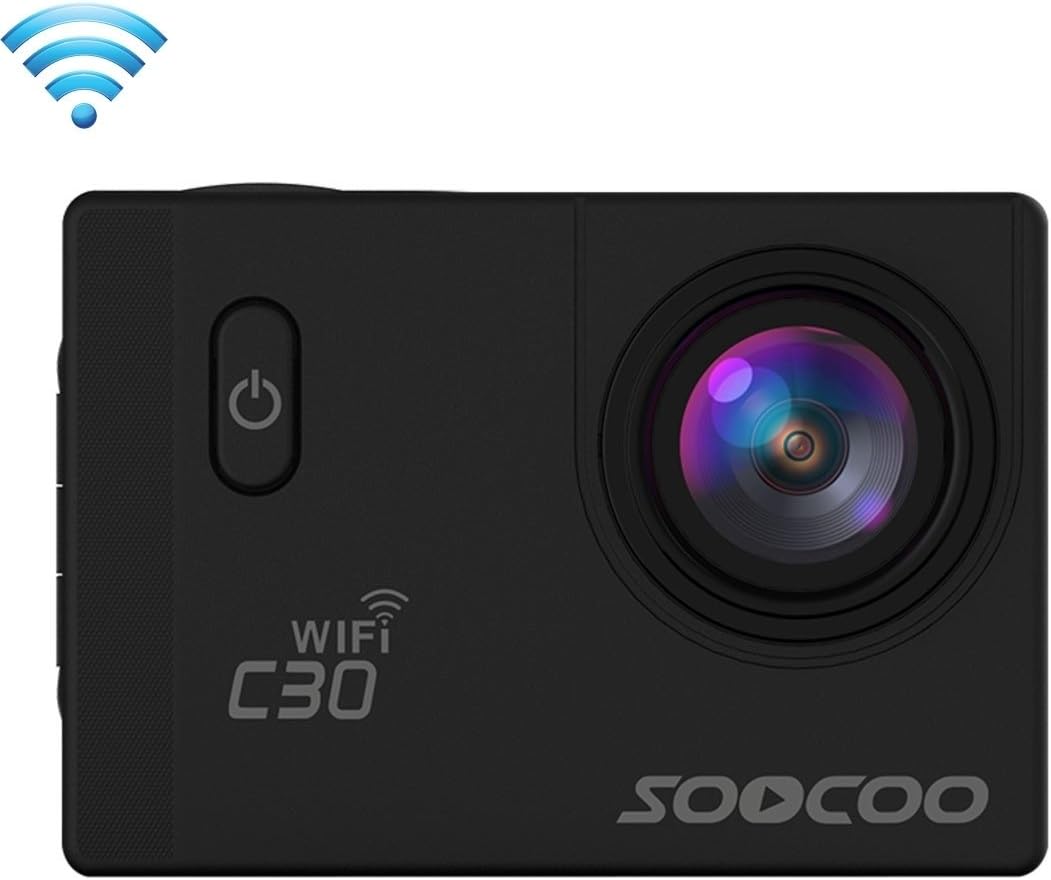 Sport Cameras, SOOCOO C30 2.0 inch Screen 4K 170 Degrees Wide Angle WiFi Sport Action Camera Camcorder with Waterproof Housing Case, Support 128GB Micro SD Card, Diving Red Light Compensation, Voice Prompt, Gyroscope Anti-shake, HDMI Output ( Color : Black )
