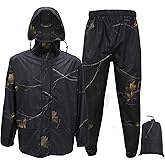 Tongcamo Rain Suits for Men Waterproof - Rain Jacket Pants Adults Rain Gear Lightweight Raincoat with Hood Hunting Camo