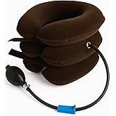 Medisupplis Inflatable Cervical Neck Traction Device – Adjustable Neck Stretcher for Pinched Nerves, Decompression & Pain Relief – Portable Neck Brace for Spine Alignment & Posture