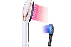 TKCSOI Electric Scalp Massage Brush, Red Light Hair Care Comb, Red Light Therapy Comb, USB-Charging Portable Hair Care Device for Men and Women
