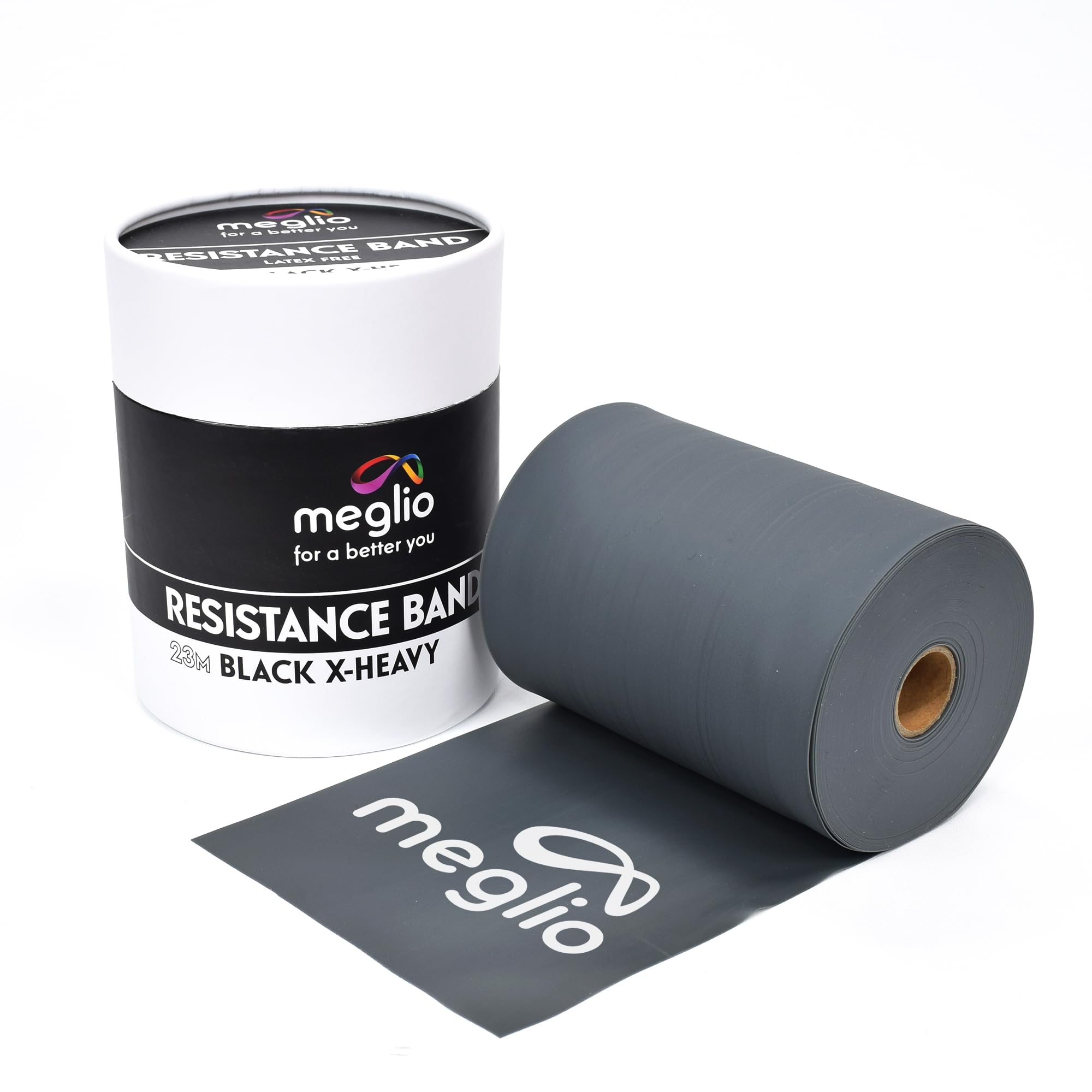 Meglio Resistance Bands Roll - Latex Free Exercise Bands for Building Strength, Pilates Band for Fitness, Flexibility, Physiotherapy, Stretching & Yoga Bands | (23 Meter)