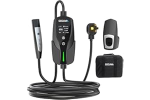 SEGUMA Level 2 EV Charger for Tesla, 40A/9.6kW Ultra-Fast Home Portable EV Charging Station with NEMA 14-50 Plug, 25FT Cable, Adjustable Current &Delay Start Timer, Compatible with Model Y/3/S/X (NACS Port)