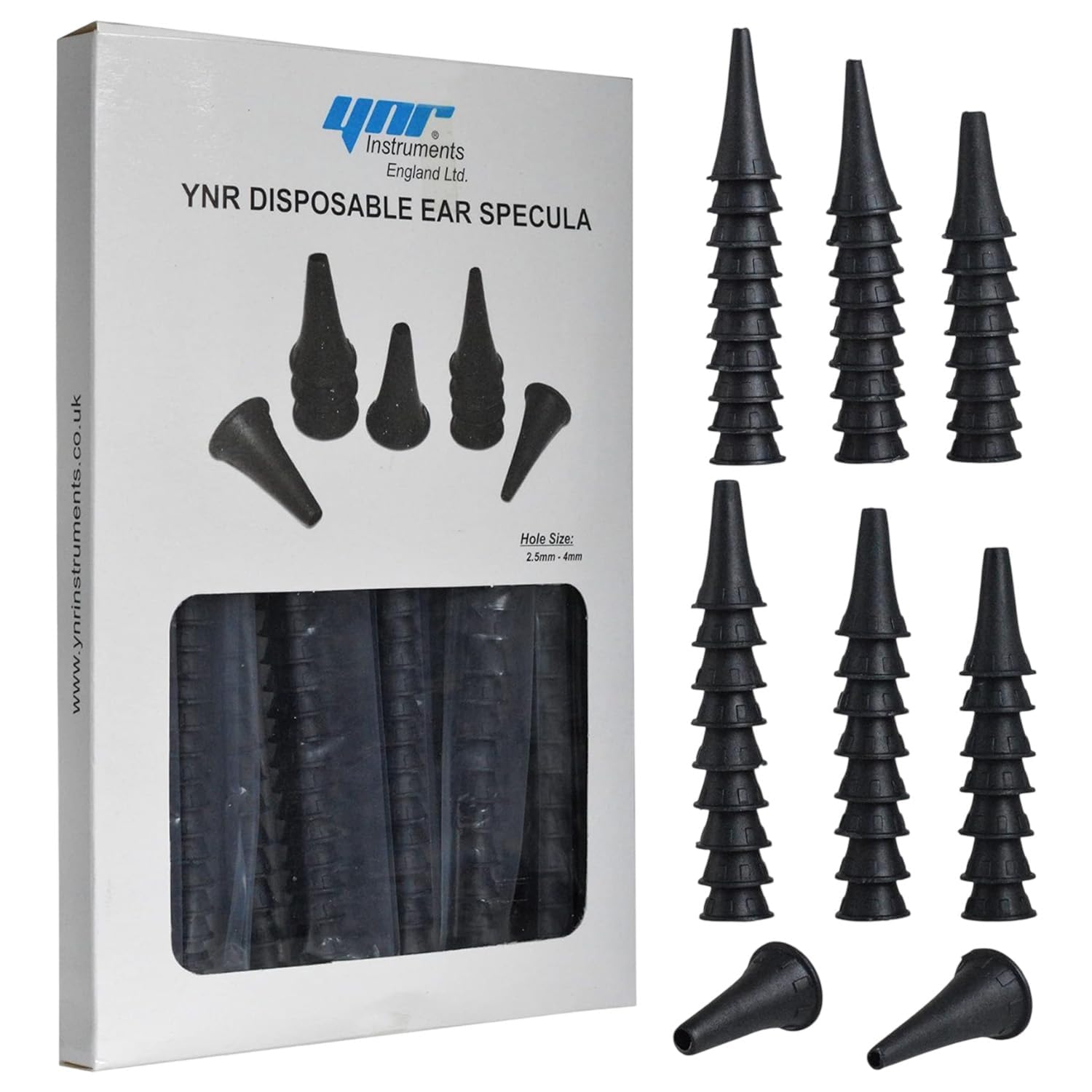 YNR Otoscope Disposable Specula - Ear Piece, Examination Diagnostic, Ear Inspection, ENT Ear Scope, Medicare Mini Pocket Otoscope | Pack of (300)