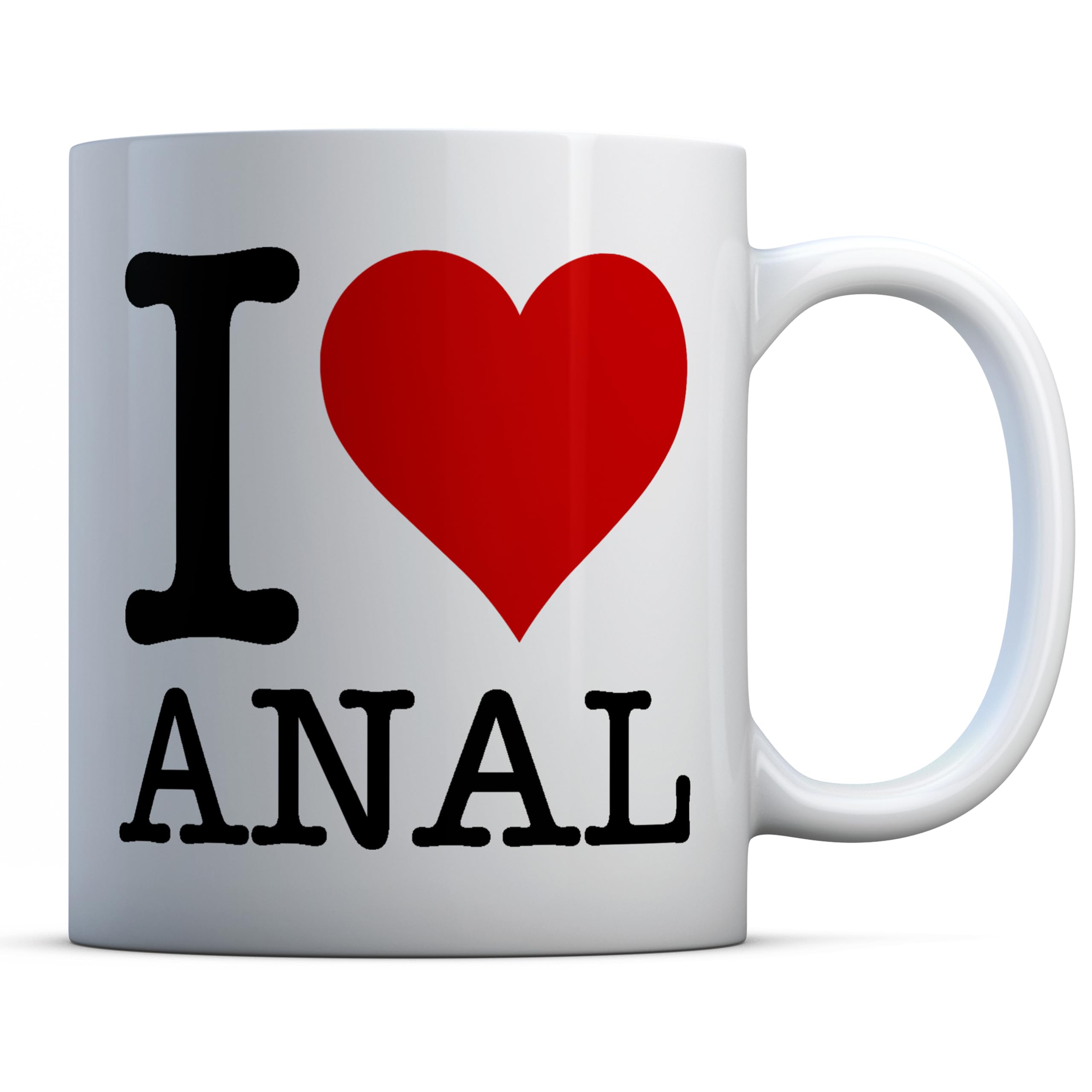 I Love Anal Ceramic Coffee Tea Mug Cup Heart Printed Funny Novelty Gift Idea New