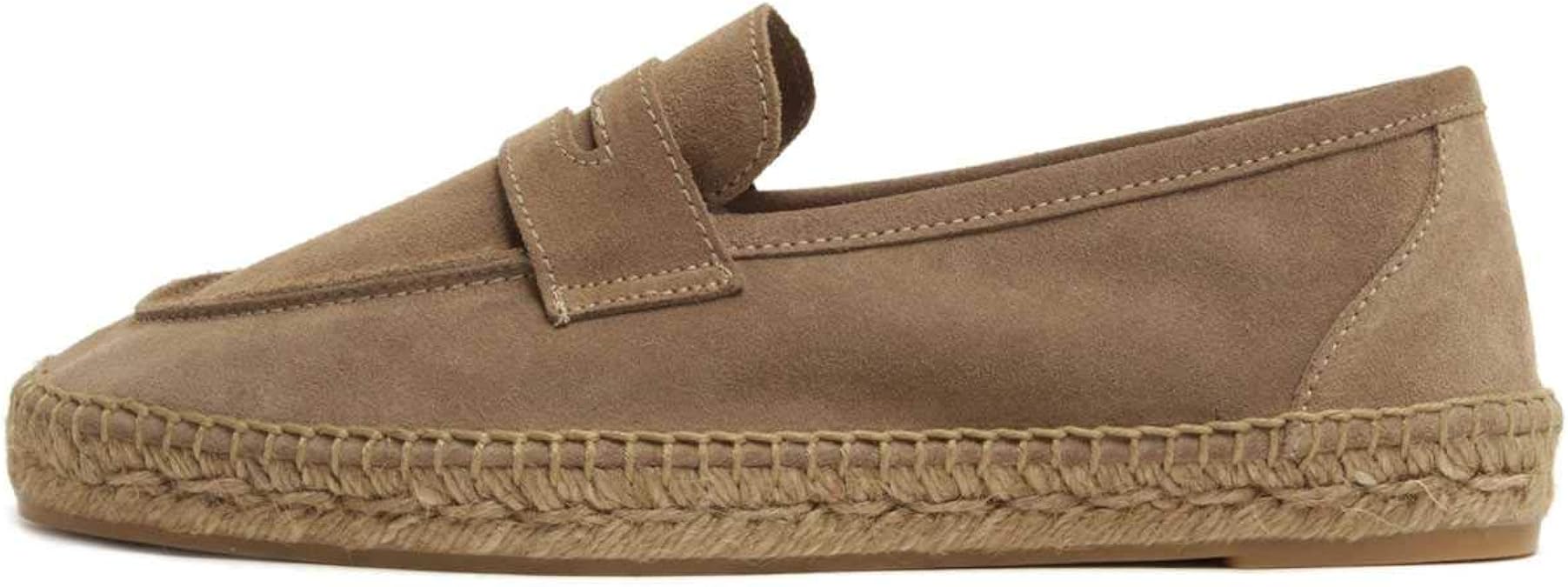Amazon カスタニエール メンズ エスパドリーユ スリッポン コインローファー スエード Nacho ベージュ 40 ローファー スリッポン