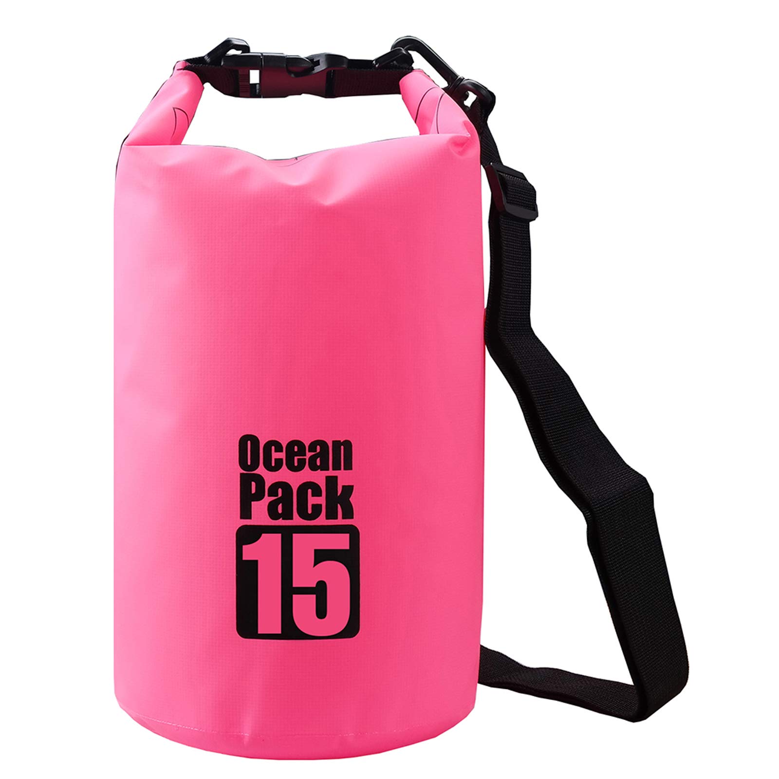 10L Pink 500D Tarpaulin Heavy-Duty PVC Water Proof Dry Bag Sack for Kayaking/Boating/Canoeing/Fishing/Rafting/Swimming/Camping/Snowboarding