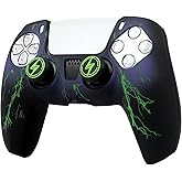 RALAN Lightning Controller Skin Silicone for PS5, Non-Slip Grip Cover Protector Compatible with PlayStation 5 Controllers with 2 Thumb Grip Caps
