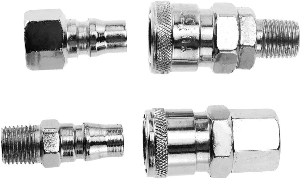 4 pc 1/4" BSP Air Line Hose Fittings Quick Release Coupler