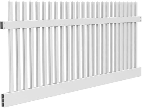 4 Ft X 8 Ft Yukon Straight White Vinyl Fence Panel Other Products Amazon Com
