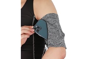 RAKSONIC Running Phone Armband for Men Women,Universal Arm Bands for Phones Below 8 Inches,Waterproof Cell Phone Armband for Hiking,Running,Cycling,Climbing(Grey L)