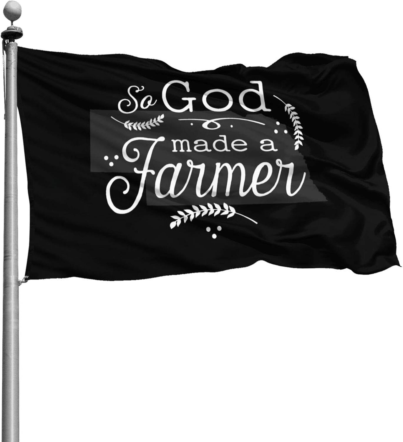 RVSAPK Nebraska So God Made A Farmer Flag Indoors Outdoors Garden Flag Uv Fade Resistant Breeze Flag 4x6 Feet Banner
