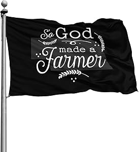 RVSAPK Nebraska So God Made A Farmer Flag Indoors Outdoors Garden Flag Uv Fade Resistant Breeze Flag 4x6 Feet Banner