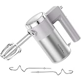 CHIDOLL 600W Hand Mixer, 5-Speed Electric Hand Held Mixer for Baking, Lightweight Stainless Steel Hand Beaters *2 &amp; Dough Hooks*2 with Eject Button, Kitchen Mixer for Cream, Cookies, Dough