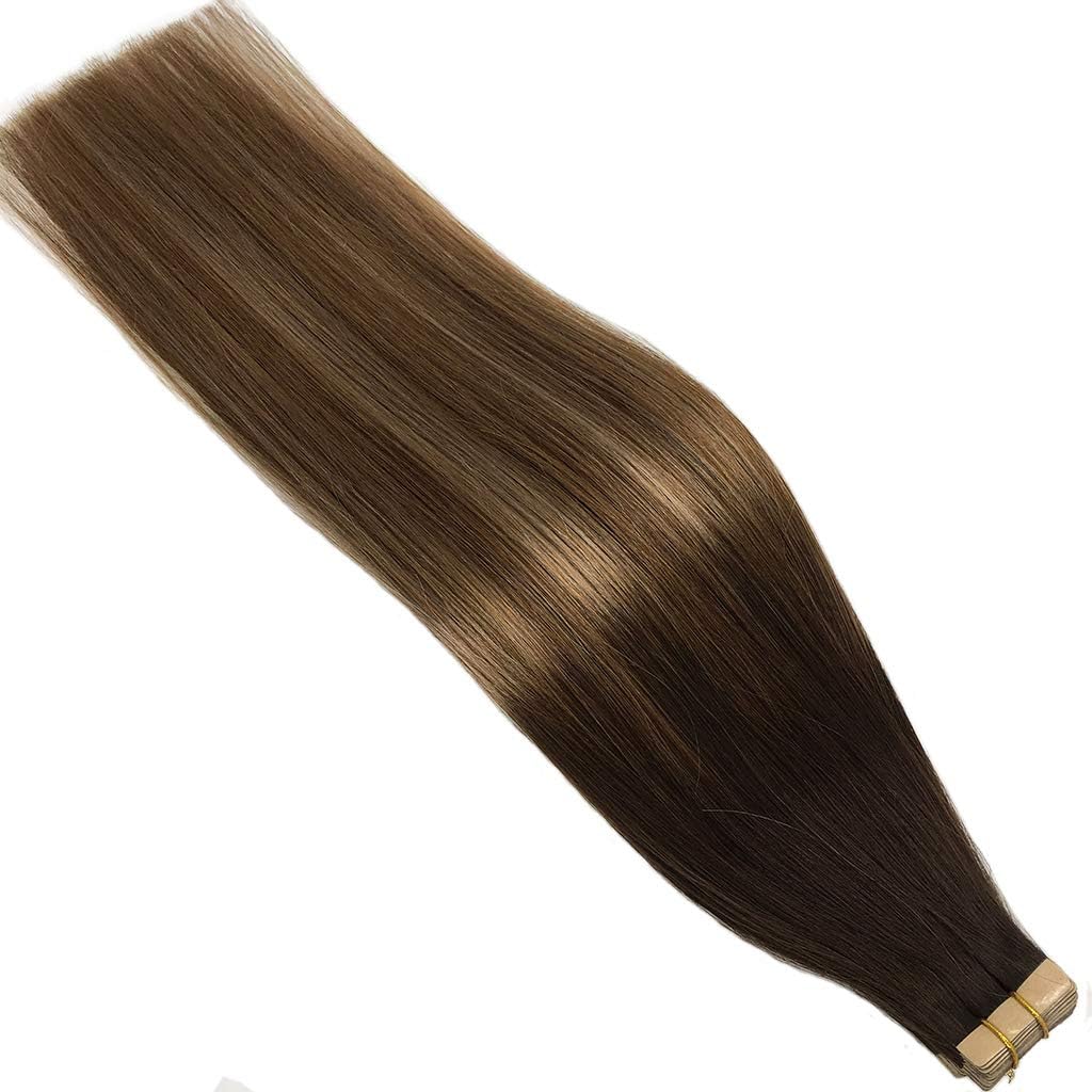 GOO GOO Tape in Hair Extensions Human Hair, 20pcs 50g 20inch - Image 5