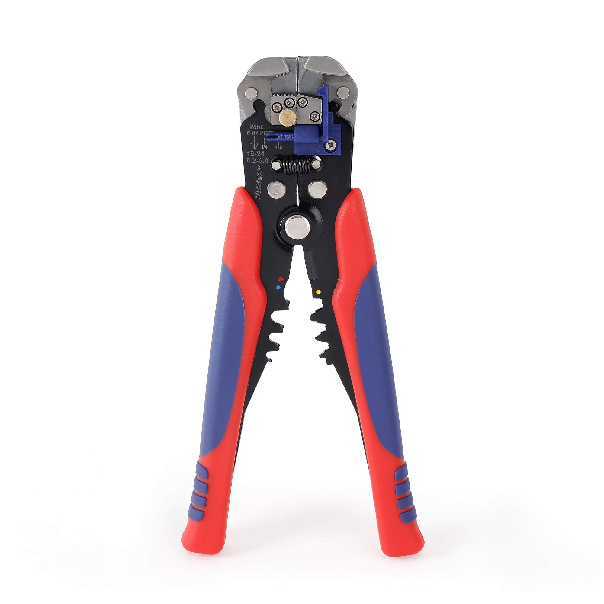WORKPRO 200 mm Wire Strippers, 3-in-1 Automatic Stripping Pliers, Wire Cutter Pliers AWG 24-10 (0.2~6.0 mm²) Stripping Tools