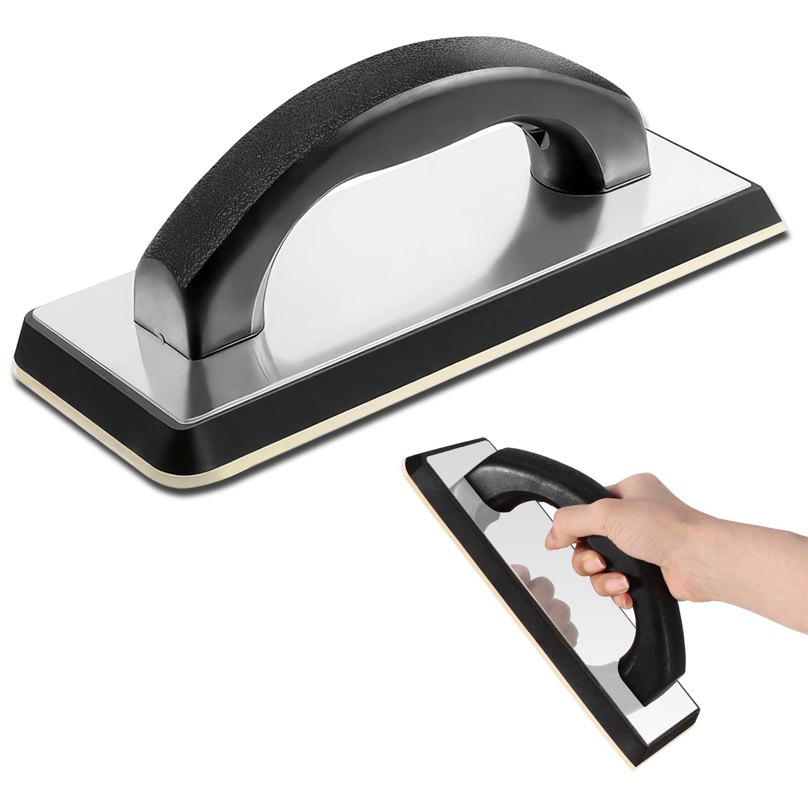 AOZBZ Grout Float, Small Concrete Trowel, (240 * 100mm) Grout Trowel, Grout Tools for Tile, Rubber Finishing Trowel, Grout Removal Tool for Masonry Stucco Drywall Concrete