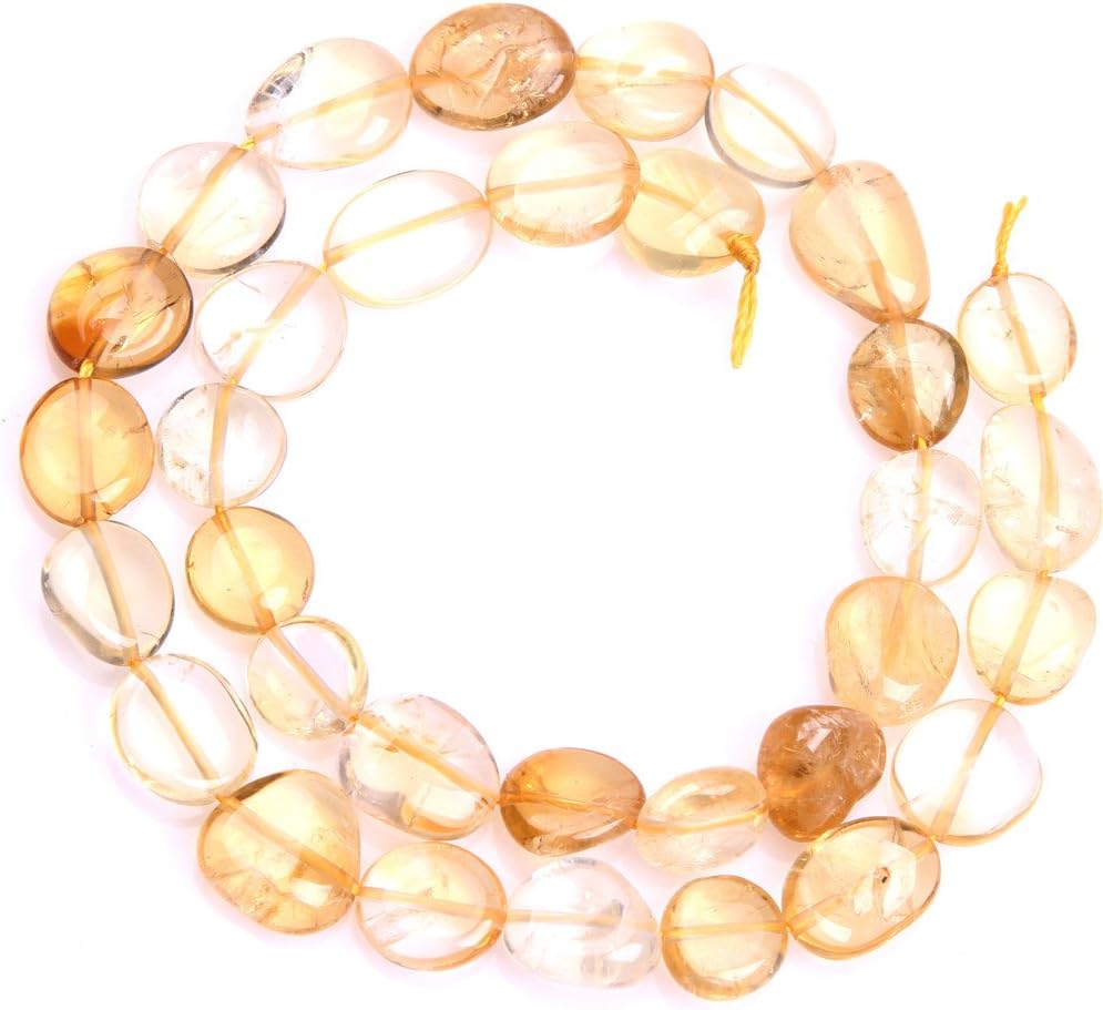 Sweet & Happy Girl's Store 9X12mm Freeform Potato Shape Gemstone Citrine Beads Strand 15 Inch Jewellery Making Beads - Image 4