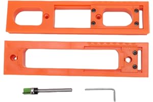 OVAQUIXI 3D Hinge Slotting Template, Hidden Hinge Router Guid e Template for 2-1/2 Inch to 6 Inch Hinges with Router Bit