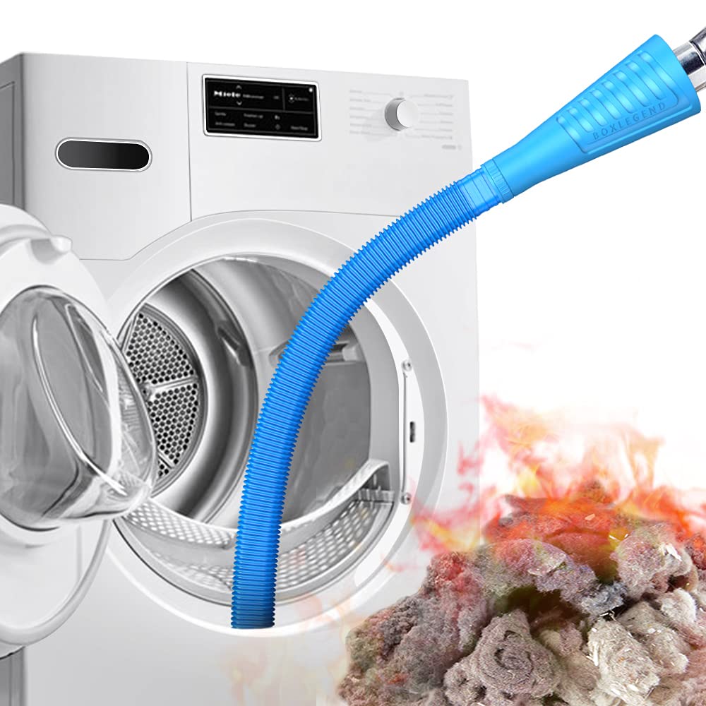 PetOde Dryer Vent Cleaner Kit Dryer Vent Vacuum Attachment Lint Remover Power Washer and Dryer Vent Vacuum Hose(Light Blue)