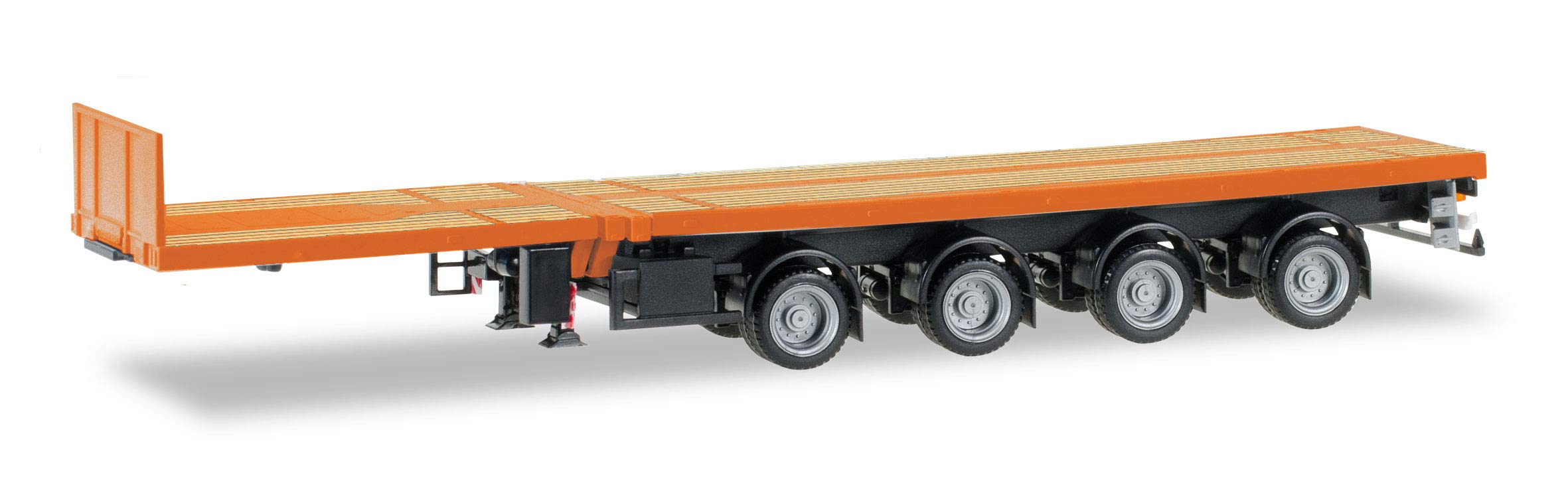 herpa Nooteboom Teletrailer with four axles, Traffic Orange, Mini trailer for processing and collection