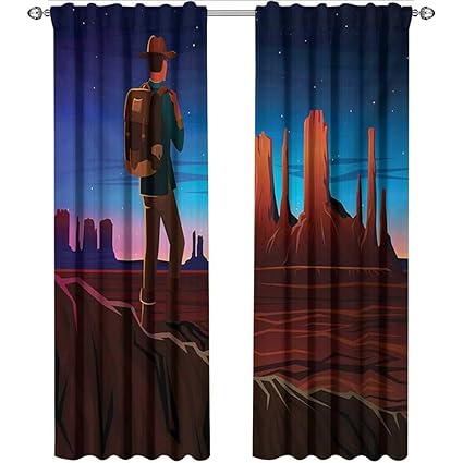Amazon Com Shenglv Southwestern Curtains And Valances Monument