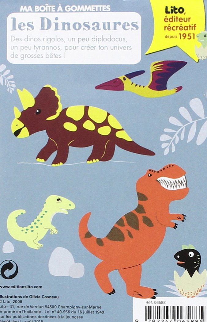 Amazon Fr Ma Boite A Gommettes Les Dinosaures De 3 A 5 Ans Olivia Cosneau Livres
