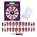 Ejiubas 3 Pcs Jelly Clear Nail Stampers with Rhinestone Cap Sandy Scrapers Nail Stamping Kits DIY Nail Art Tools (C)