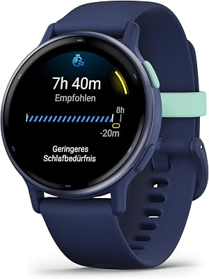 Vivoactive 5, 42 mm, GPS-Fitness-Smartwatch, Kapitänsblau/Blau