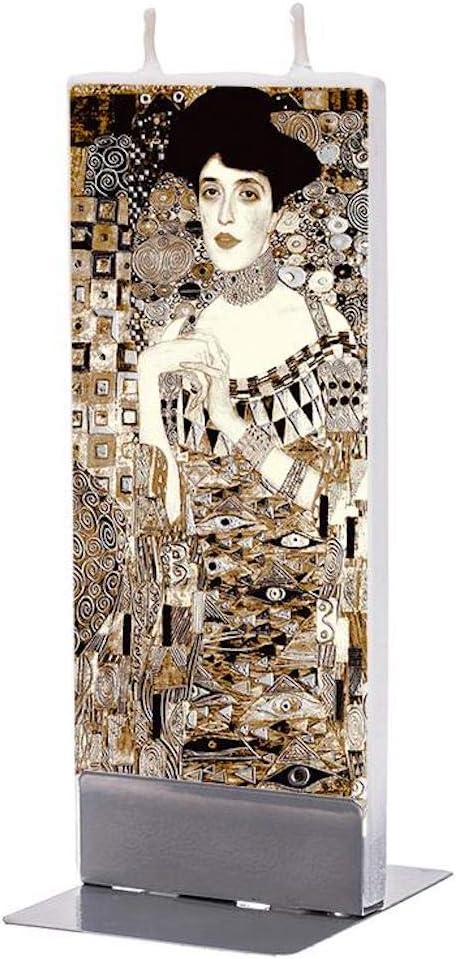 Flatyz Art Series Twin Wick Unscented Thin Flat Candle - Gustav Klimt,