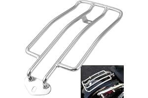 KaTur Motorcycle Luggage Rack Support Shelf Fits Rear Solo Seat 280mm (11") Silver Fits Harley XL Sportsters 883 XL1200 1985-
