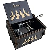 N / A Wood Music Box -Let It Be Classic Handcrank Carved Wood Musical Gifts for Friends Birthday/Christmas/Valentine's Day (Let it be)