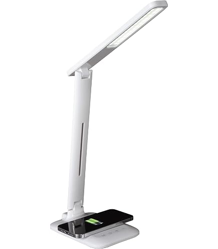 OttLite Charge Up LED Task Lamp with Wireless Charging, White