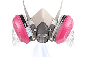 VOCITXI Respirator Mask with 60921 Filters - Reusable Half Face Cover Gas Mask Against Organic Vapors, Dust, Fumes Used for Woodworking, Painting, Chemical, Welding and Other Work Protection