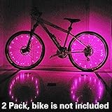 (2 Tiers Pack) Waterproof LED Bike Wheel Light - Safer Bicycle Spokes & Rims Light - Easy to install, No tools Needed